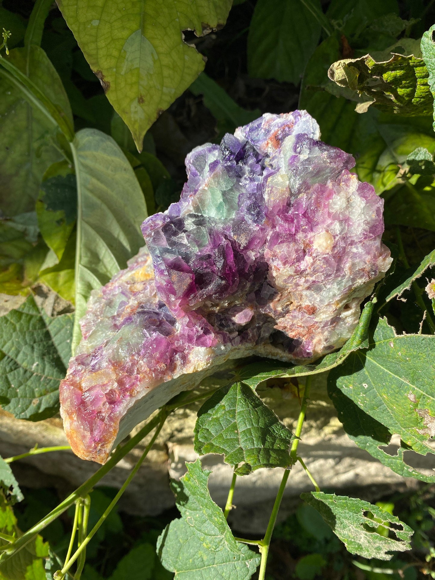 Natural Rainbow Fluorite Crystal 3 LBS