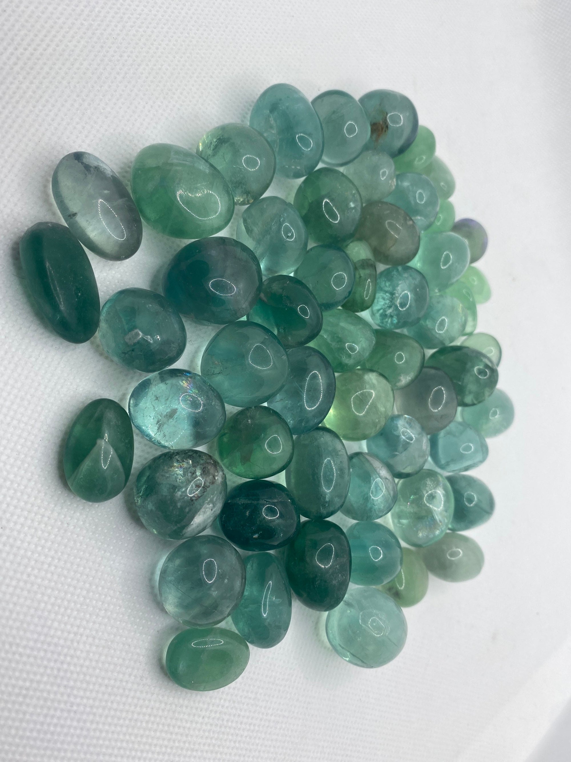 Green Fluorite Top Quality Tumble Crystal