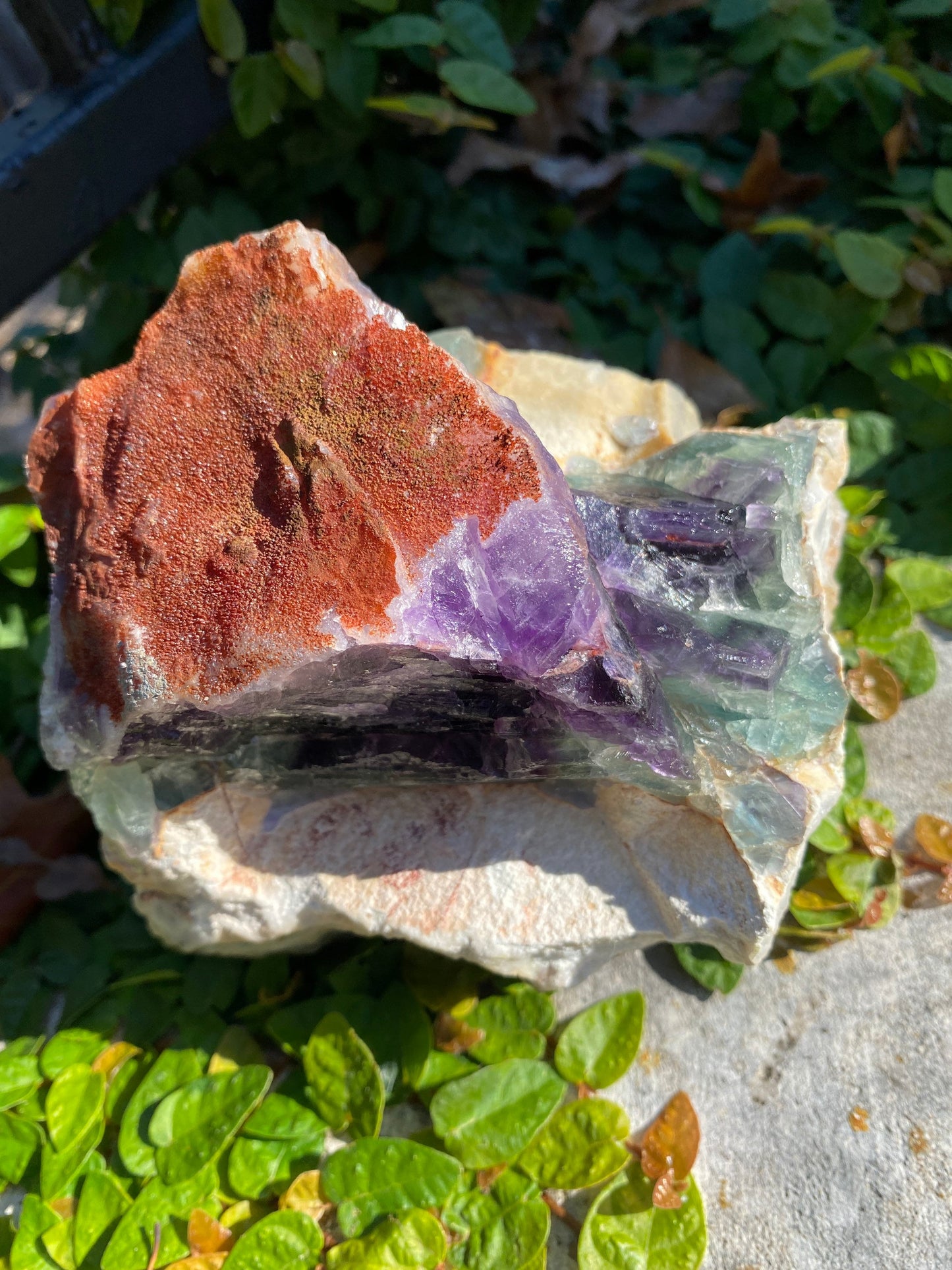 Gorgeous Rainbow Fluorite Massive 4 LB Crystal