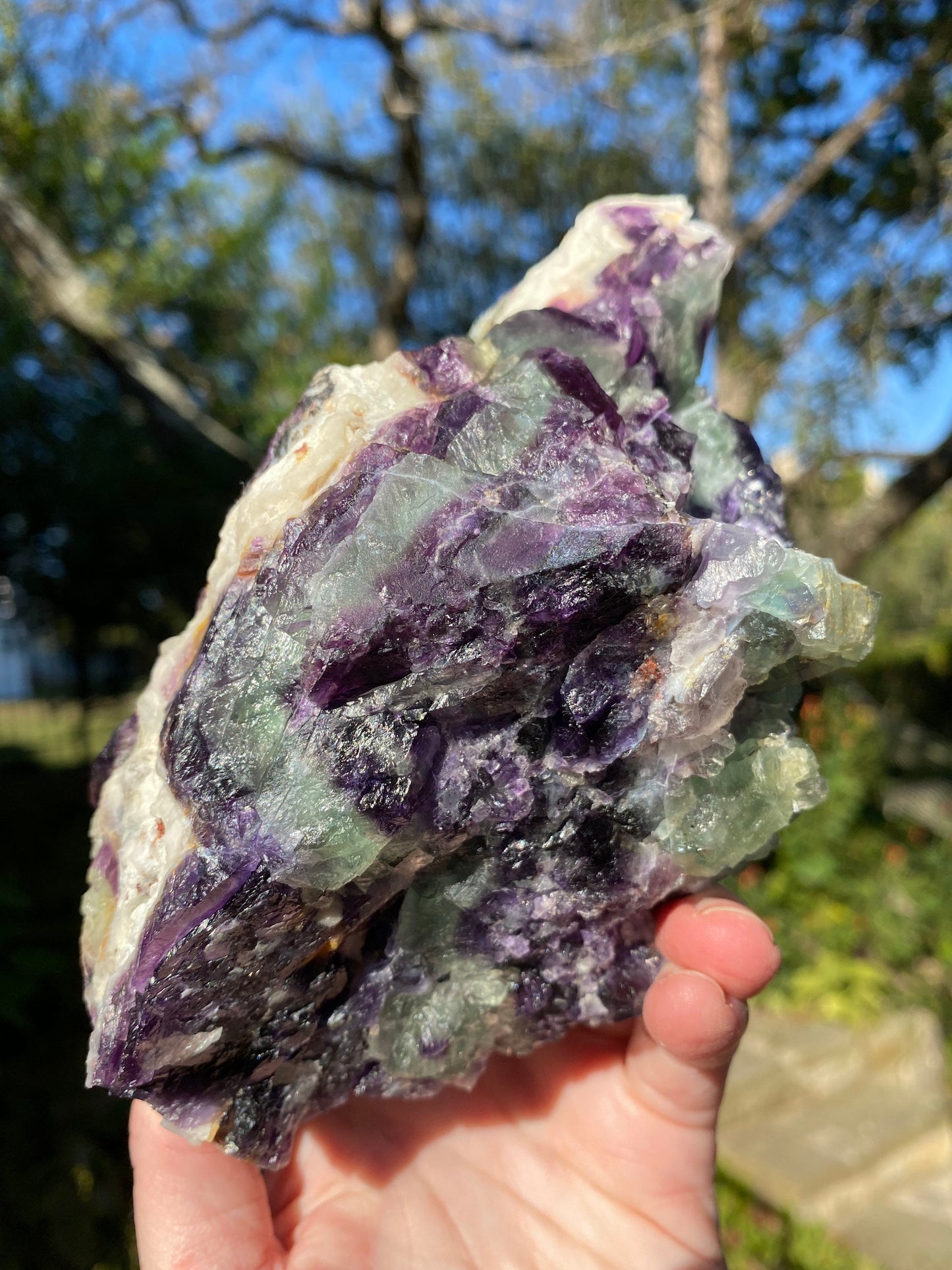 Gorgeous Rainbow Fluorite Massive 4 LB Crystal