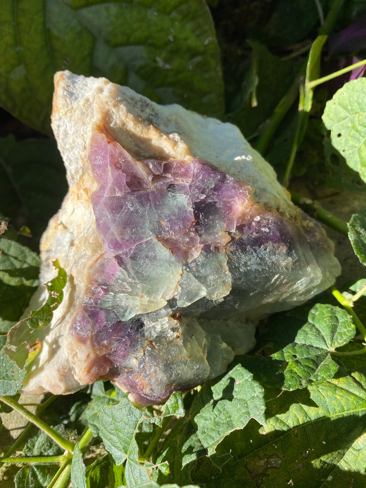 Natural Rainbow Fluorite Crystal 3 LBS